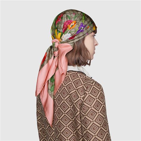 pink gg scarves gucci large|Gucci flora scarf princess grace.